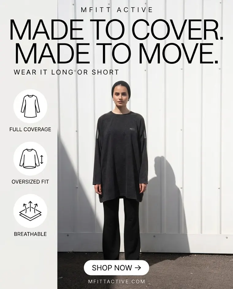 After: MFITT Active ad: Made to cover. Made to move.